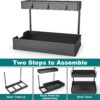2-Tier Under Sink Organizers, 2 Pack Sliding L-shape Cabinet Organizers Narrow Space Storage Multi-purpose Sink Organizer for Bathroom Kitchen Drawer(Black 2 ) - Image 6